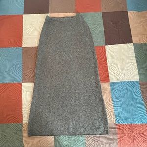 Taupe knit maxi skirt